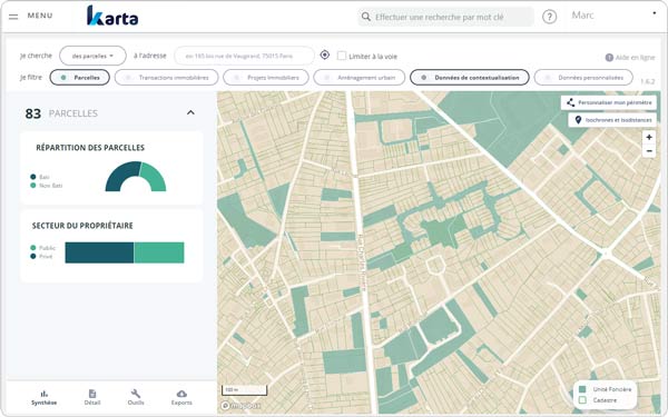 Karta, plateforme cartographique pour l'immobilier Karta, plateforme cartographique pour l'immobilier